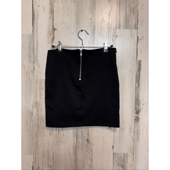 Forever 21 Black Lace-Up Mini Skirt | Side Corset Detail Bodycon Skirt Size Medi - Picture 9 of 9